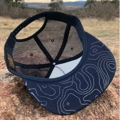 Spirit Apparel Spirit Of 1876 Logo Flatbill Trucker Hat W/ Topo Lines