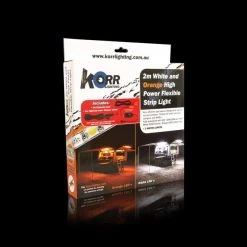 Camp Gear HardKorr 6FT (2M) Orange And White High Powered Flexible Strip Light