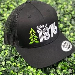 Spirit Apparel Spirit Of 1876 Low Profile Curved Bill Snapback Logo Trucker