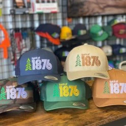 Spirit Apparel Spirit Of 1876 Logo Low Profile Curved Bill Snapback Trucker In Harcartt Brown