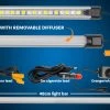 HardKorr Orange/White LED Camping Light Bar Kit With Diffuser